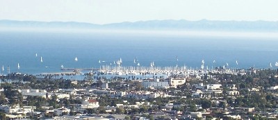 Santa Barbara harbor viewed from my Riviera massage studio location
